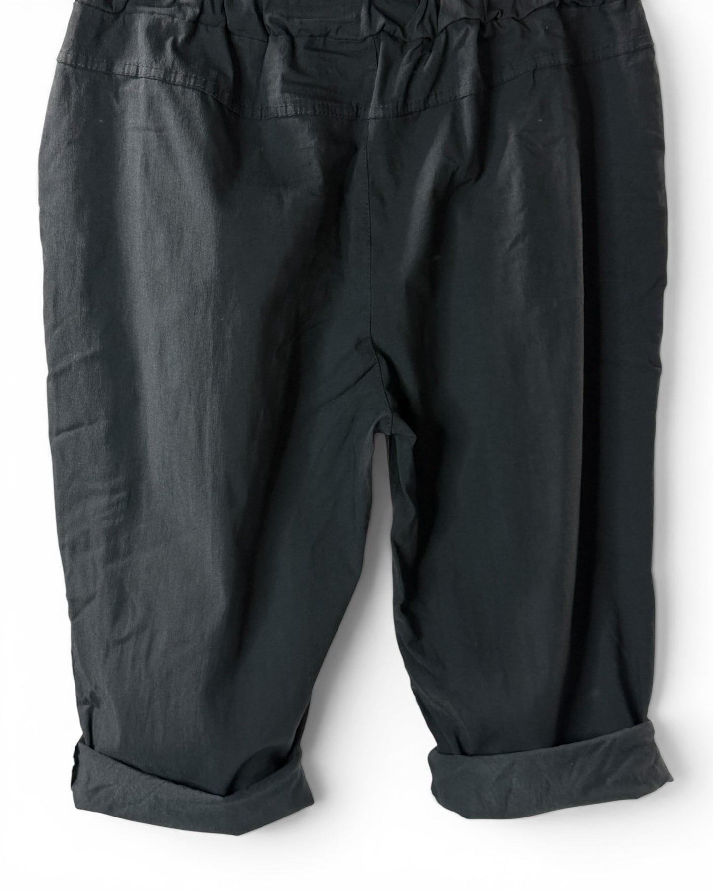 SACHA - BERMUDA NOIR JUSQU'A LA TAILLE 50/52