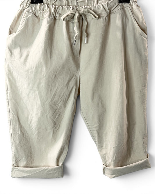 SACHA - BERMUDA BEIGE JUSQU'A LA TAILLE 50/52