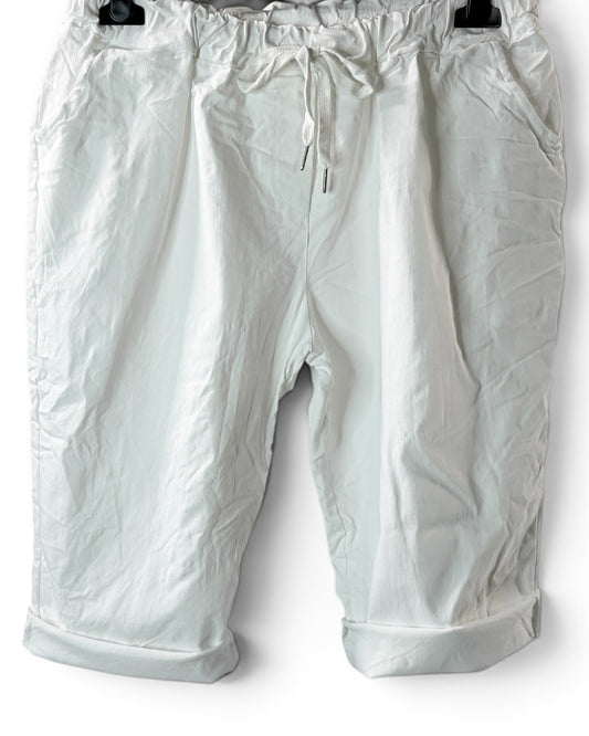 SACHA - BERMUDA BLANC JUSQU'A LA TAILLE 50/52