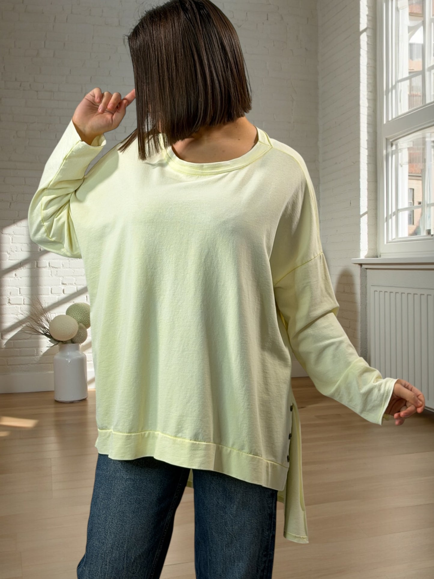 STEFANIA - TEE-SHIRT JAUNE JUSQU'A LA TAILLE 52/54