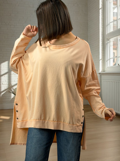 STEFANIA - TEE-SHIRT ABRICOT JUSQU'A LA TAILLE 52/54