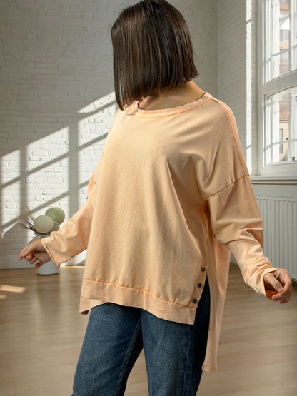 STEFANIA - TEE-SHIRT ABRICOT JUSQU'A LA TAILLE 52/54