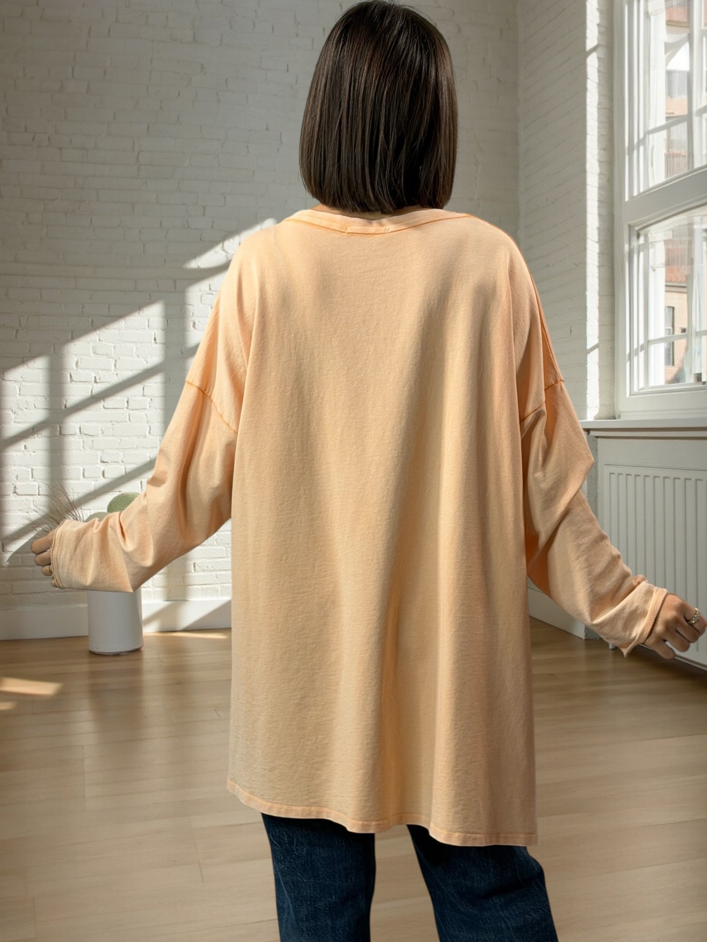 STEFANIA - TEE-SHIRT ABRICOT JUSQU'A LA TAILLE 52/54