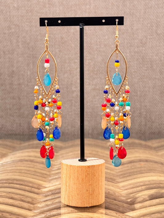 RITA - BOUCLES D'OREILLES BOHEME MULTICOLORE