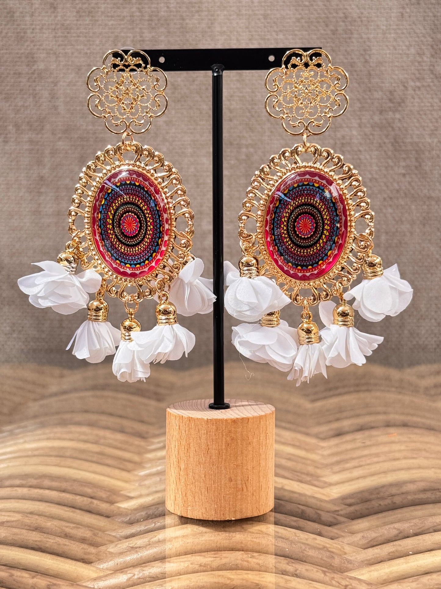 MADRID - BOUCLES D'OREILLES BOHEME BLANCHE