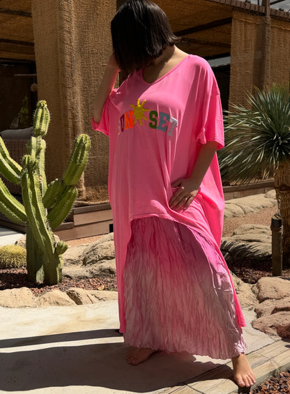 DAVINA - T-SHIRT FUCHSIA JUSQU'A LA TAILLE 56/58