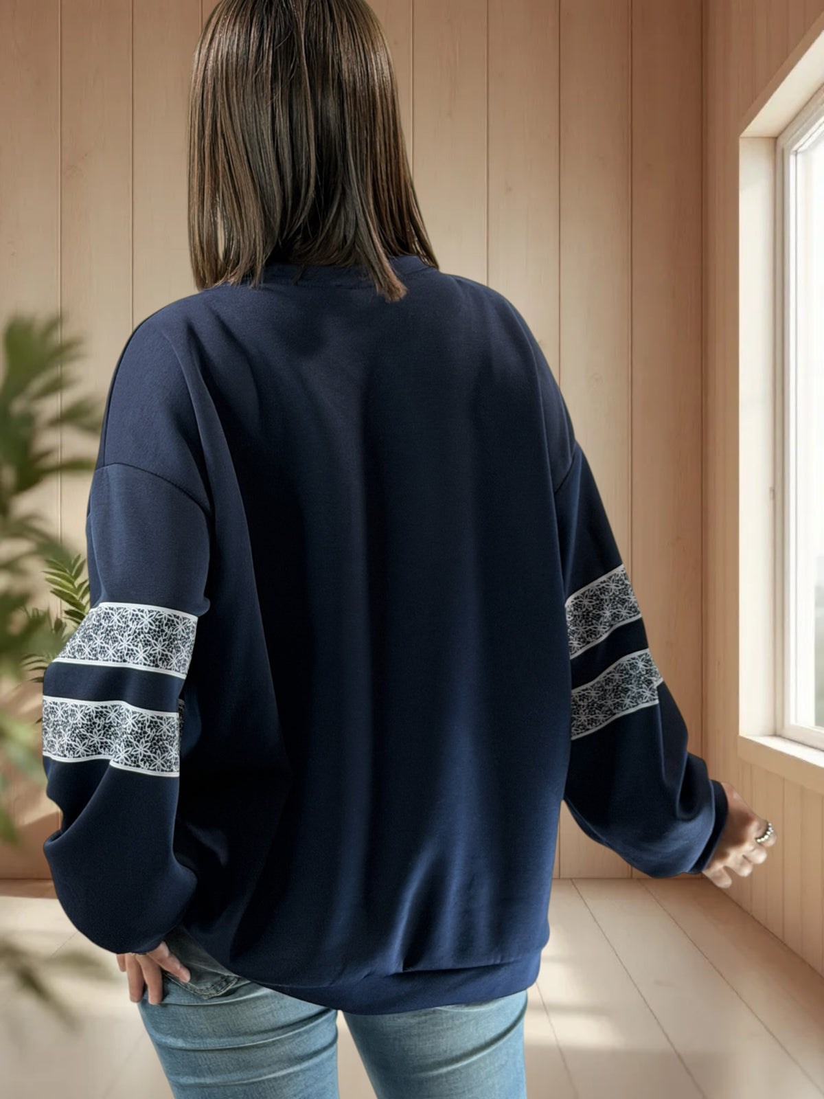 BEVERLY - SWEAT MARINE JUSQU'A LA TAILLE 52/54
