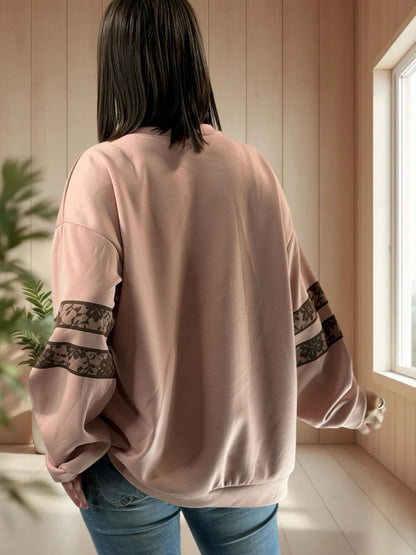 CHARLINE - SWEAT ROSE JUSQU'A LA TAILLE 52/54