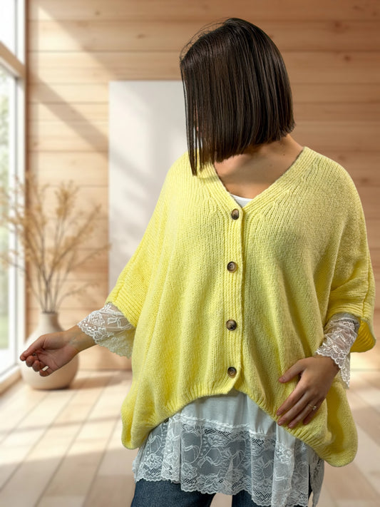 MARA - GILET JAUNE SANS MANCHES JUSQU'A LA TAILLE 54/56