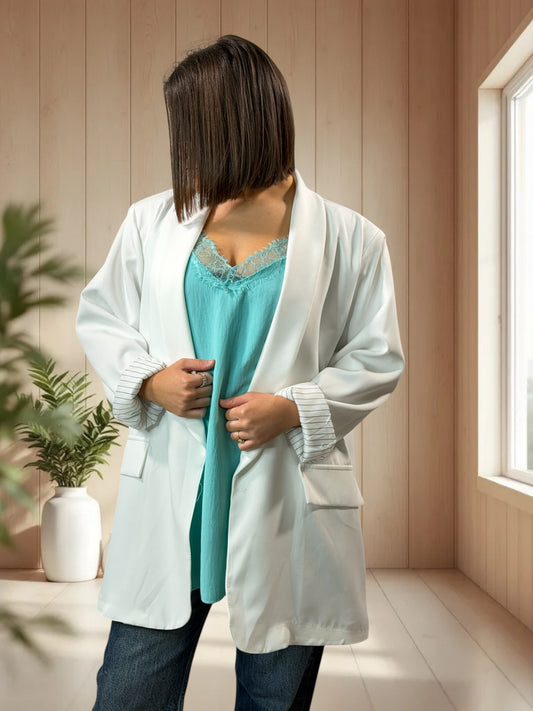 ROXANE - BLAZER BLANC JUSQU'A LA TAILLE 52