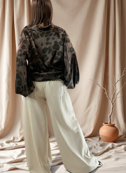 COCO - PANTALON BEIGE AVEC BOUTONS TAILLE 46 A 50/52