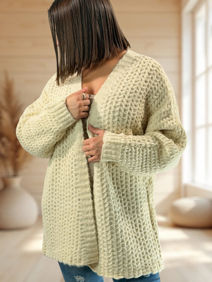 GIULIA - GILET BEIGE JUSQU'A LA TAILLE 50