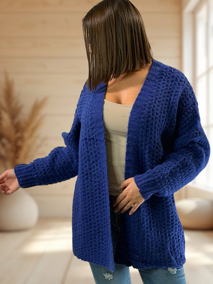 GIULIA - GILET BLEU JUSQU'A LA TAILLE 50