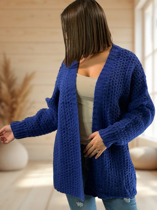 GIULIA - GILET BLEU JUSQU'A LA TAILLE 50