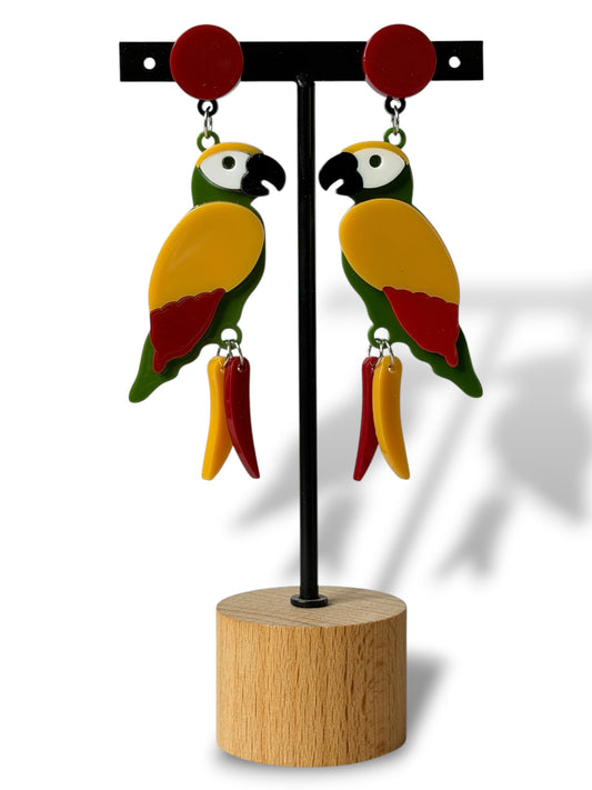 PERROQUET - BOUCLES D'OREILLES TENDANCE