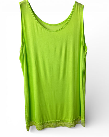 ALICE - TOP VERT EN VISCOSE TAILLE 44/46 A 52/54