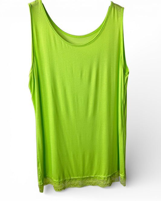 ALICE - TOP VERT EN VISCOSE TAILLE 44/46 A 52/54