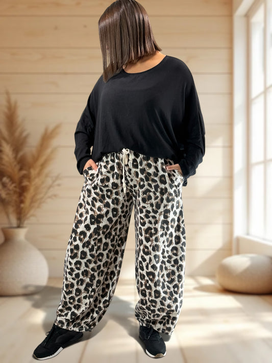SERGIO - PANTALON SPORTSWEAR LEOPARD TAILLE 46 A 54