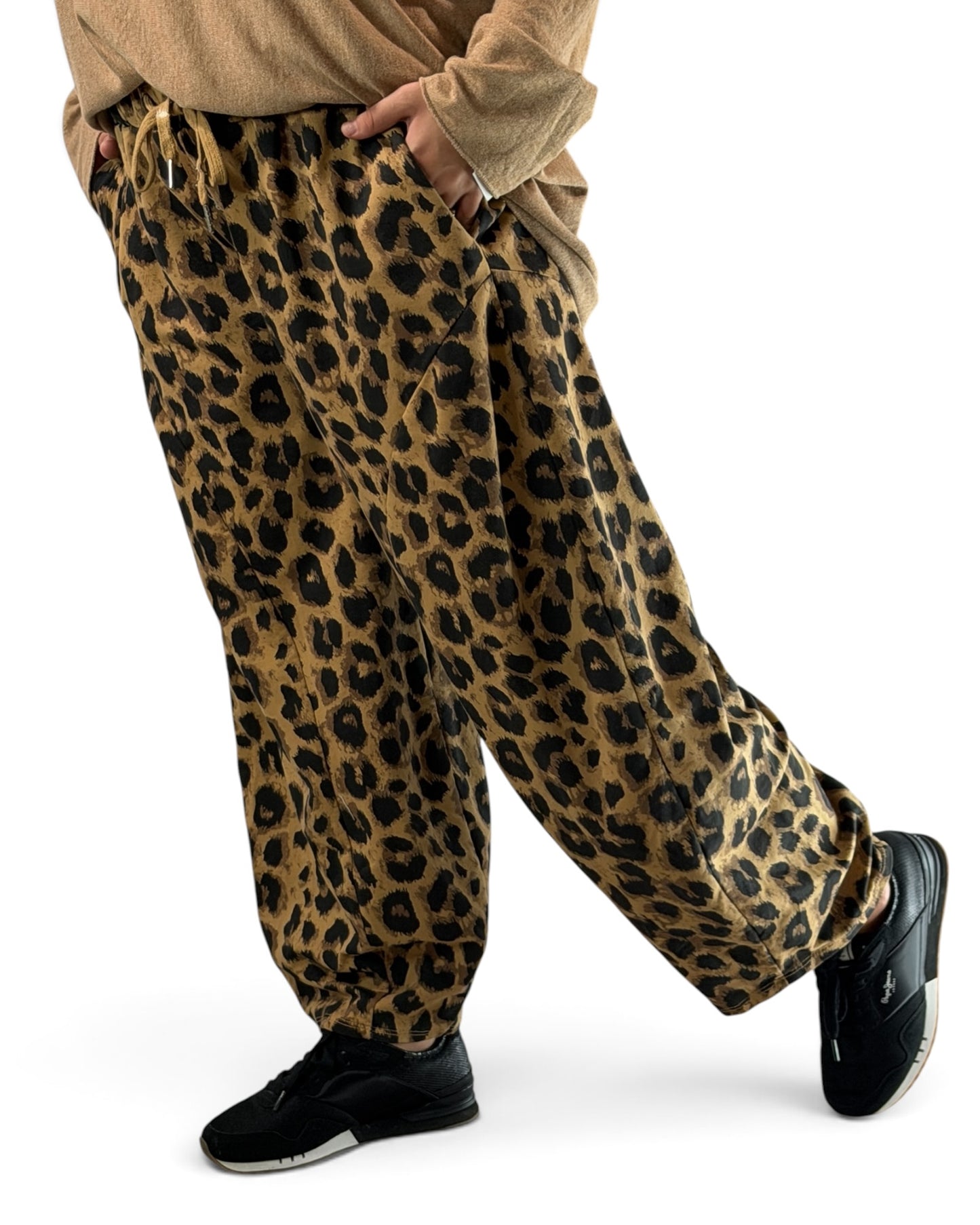SERGIO - PANTALON SPORTSWEAR LEOPARD CAMEL TAILLE 46 A 54