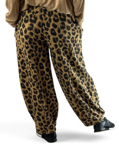 SERGIO - PANTALON SPORTSWEAR LEOPARD CAMEL TAILLE 46 A 54