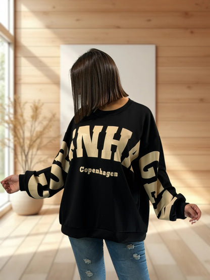 AUBIN - SWEAT NOIR JUSQU'A LA TAILLE 52/54