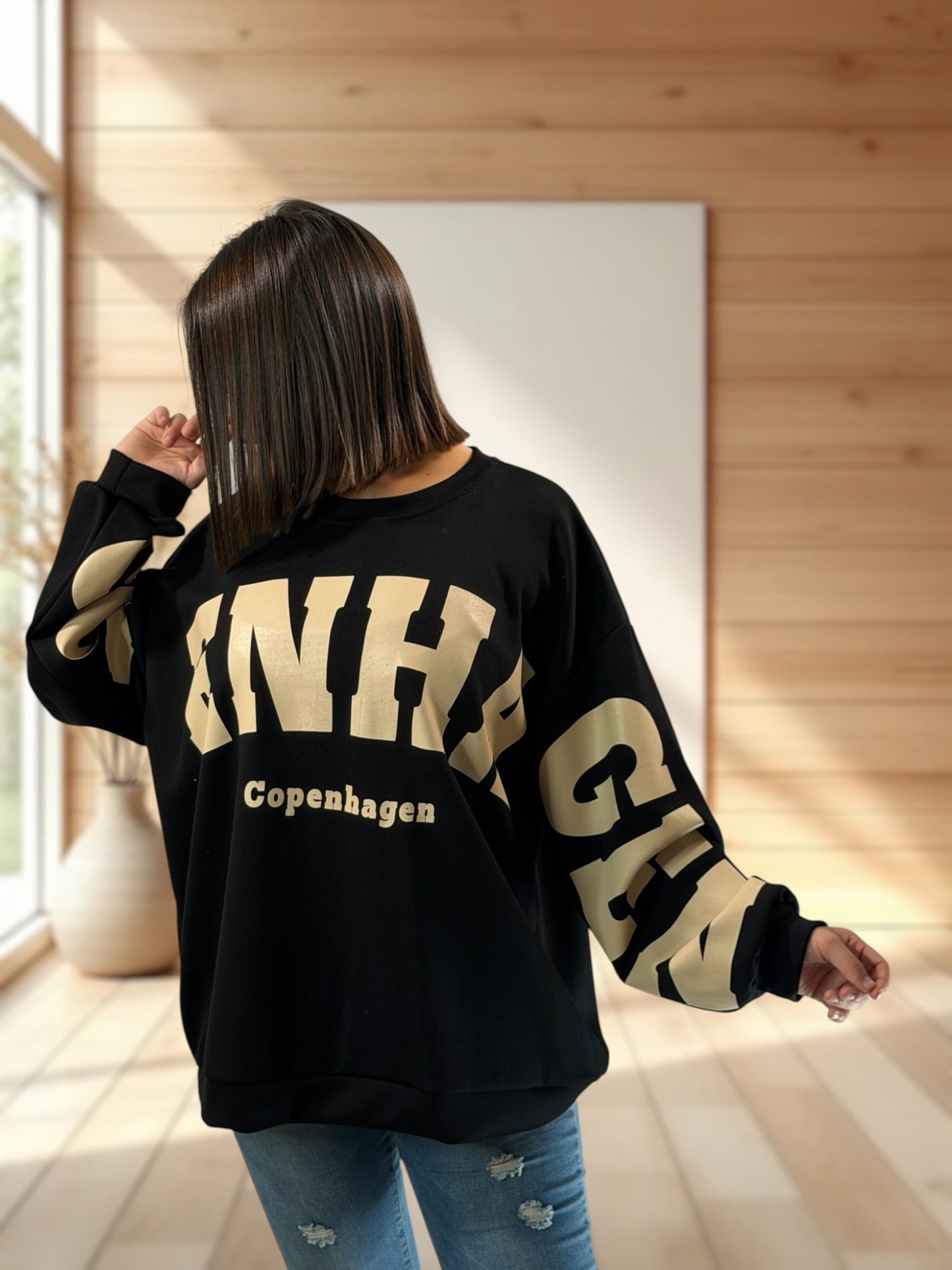 AUBIN - SWEAT NOIR JUSQU'A LA TAILLE 52/54