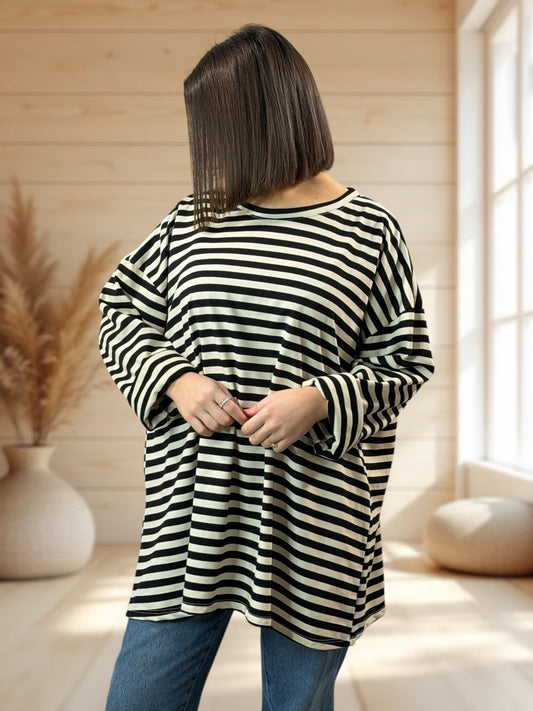 BIARRITZ - MARINIERE NOIRE EN COTON JUSQU'A LA TAILLE 56