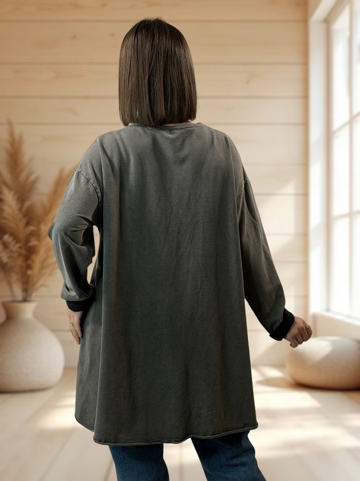 HAPPY - SWEAT OVERSIZE JUSQU'A LA TAILLE 50