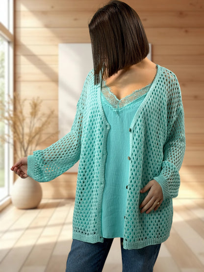 ROSANA - GILET RESILLE LAGON JUSQU'A LA TAILLE 54