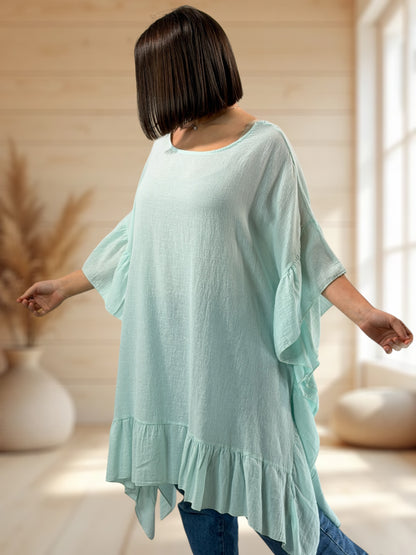BERTILLA  - TUNIQUE OVERSIZE LAGON JUSQU'A LA TAILLE 58/60