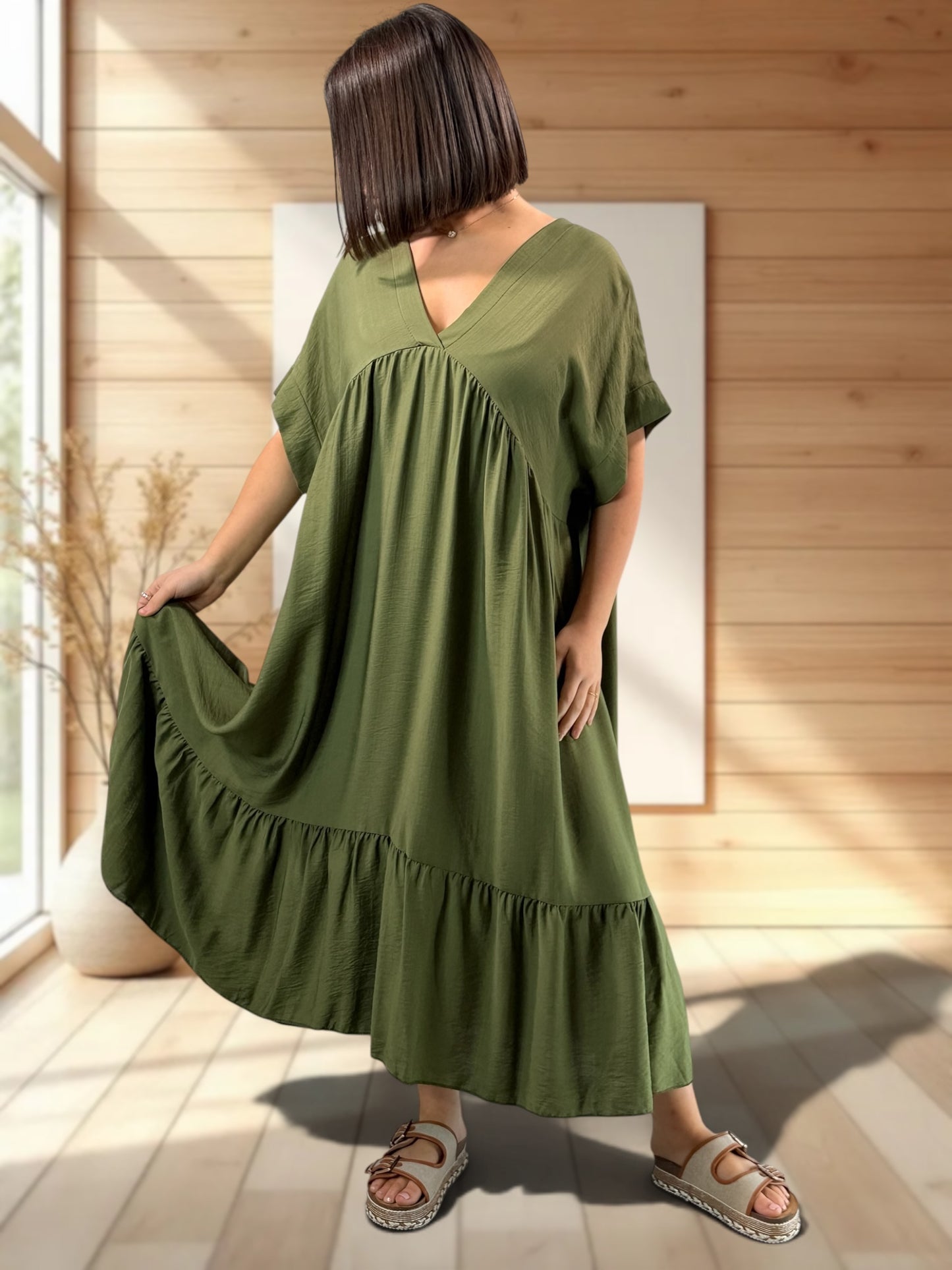 CLOE - ROBE LONGUE KAKI JUSQU'A LA TAILLE 54