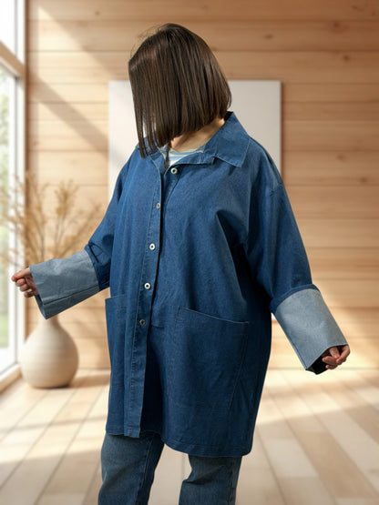 JACK - VESTE EN JEAN OVERSIZE JUSQU'A LA TAILLE 46/48 A 52/54
