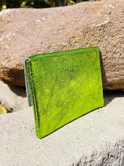 PORTE MONNAIE EN CUIR ANIS IRISE