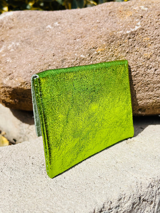 PORTE MONNAIE EN CUIR ANIS IRISE