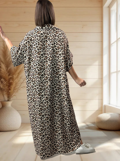 IBIZA - ROBE OVERSIZE LEOPARD JUSQU'A LA TAILLE 52/54
