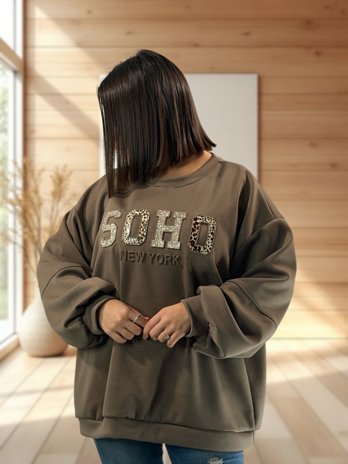 SOHO - SWEAT MOKA JUSQU'A LA TAILLE 52/54