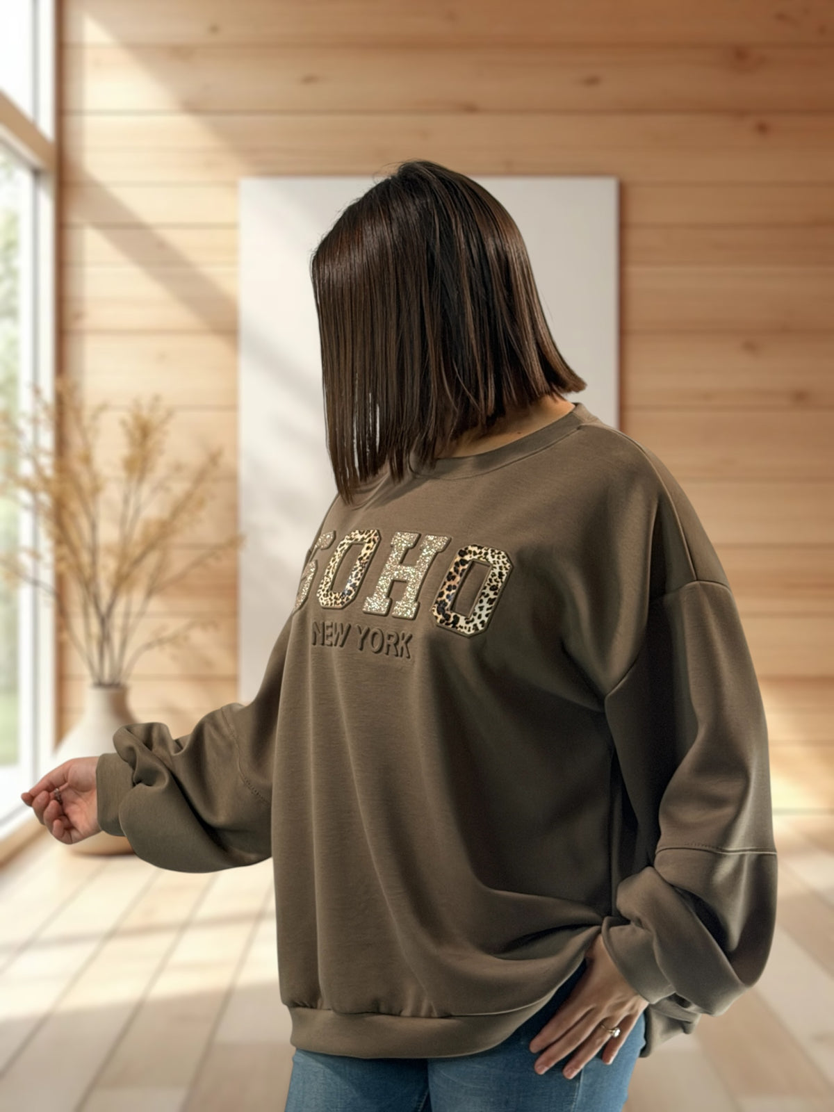 SOHO - SWEAT MOKA JUSQU'A LA TAILLE 52/54