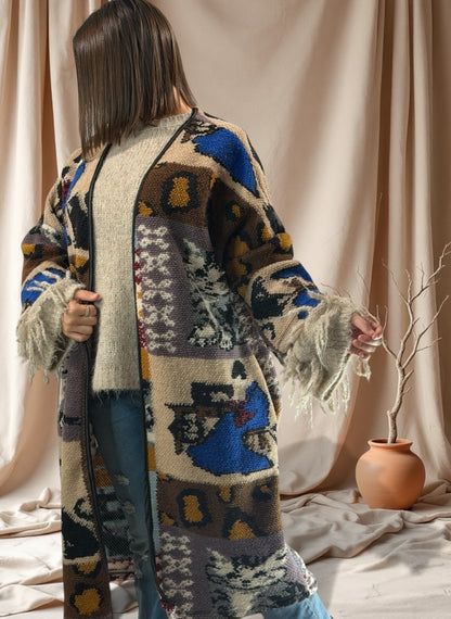 DELLA - MANTEAU EN LAINE BOUILLIE JUSQU'A LA TAILLE 50
