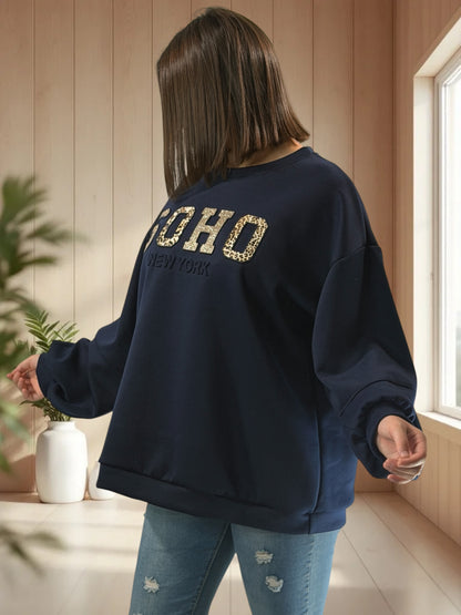 SOHO - SWEAT MARINE JUSQU'A LA TAILLE 52/54