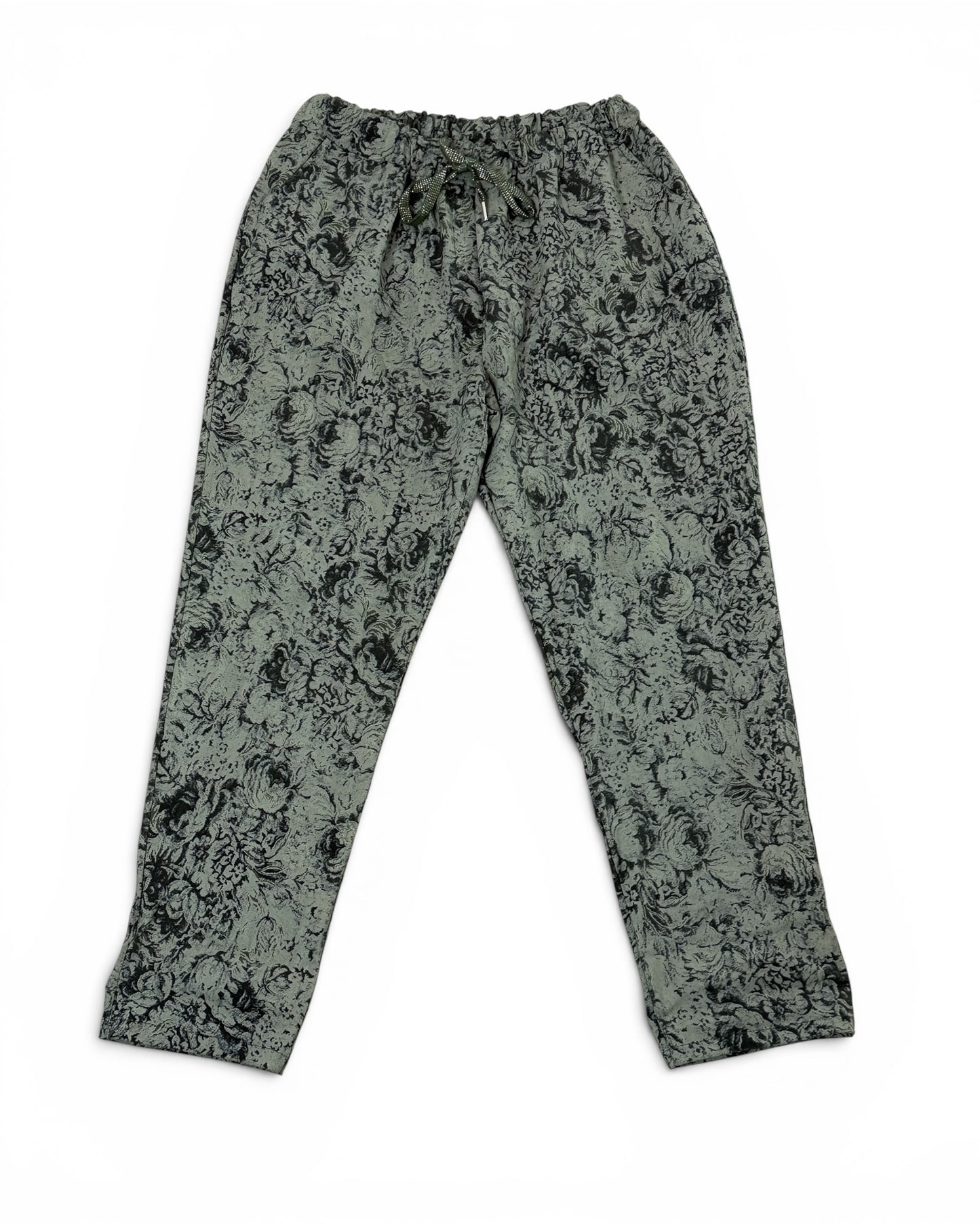 MAXENCE - PANTALON SPORTSWEAR KAKI A FLEUR TAILLE 46/48 A 54