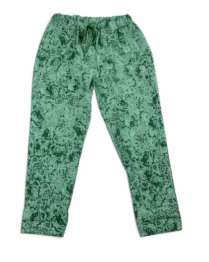 MAXENCE - PANTALON SPORTSWEAR VERT A FLEUR TAILLE 46/48 A 54