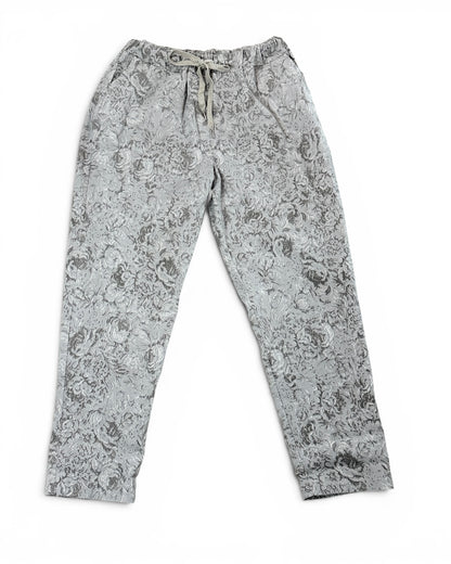 MAXENCE - PANTALON SPORTSWEAR BEIGE A FLEUR TAILLE 46/48 A 54