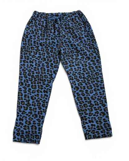 FAUVE - PANTALON SPORTSWEAR LEOPARD BLEU TAILLE 46/48 A 54