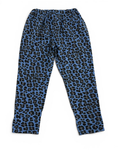 FAUVE - PANTALON SPORTSWEAR LEOPARD BLEU TAILLE 46/48 A 54