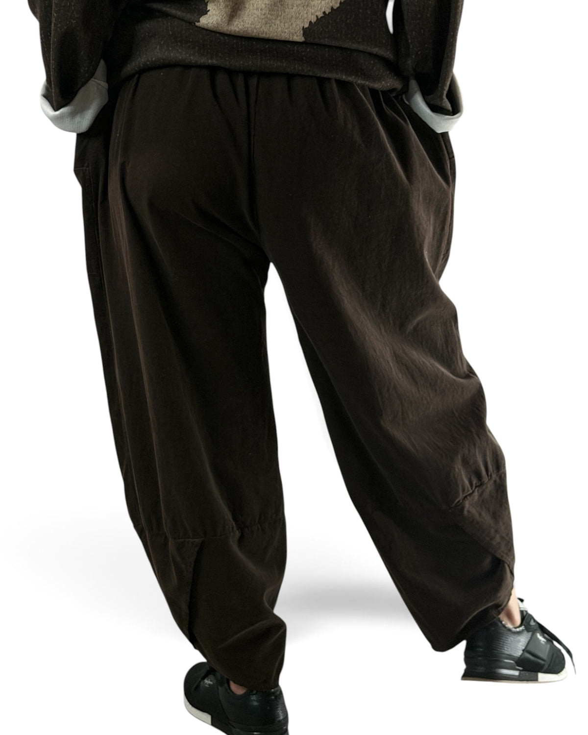 BASTIEN - PANTALON EN VELOURS MILLERAIE MARRON JUSQU'A LA TAILLE 52
