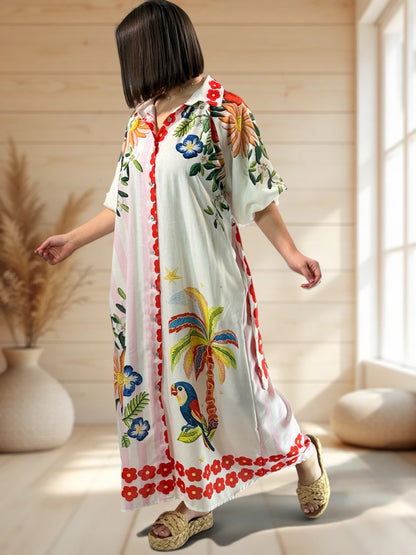 MARIELLE - ROBE A MOTIF JUSQU'A LA TAILLE 50