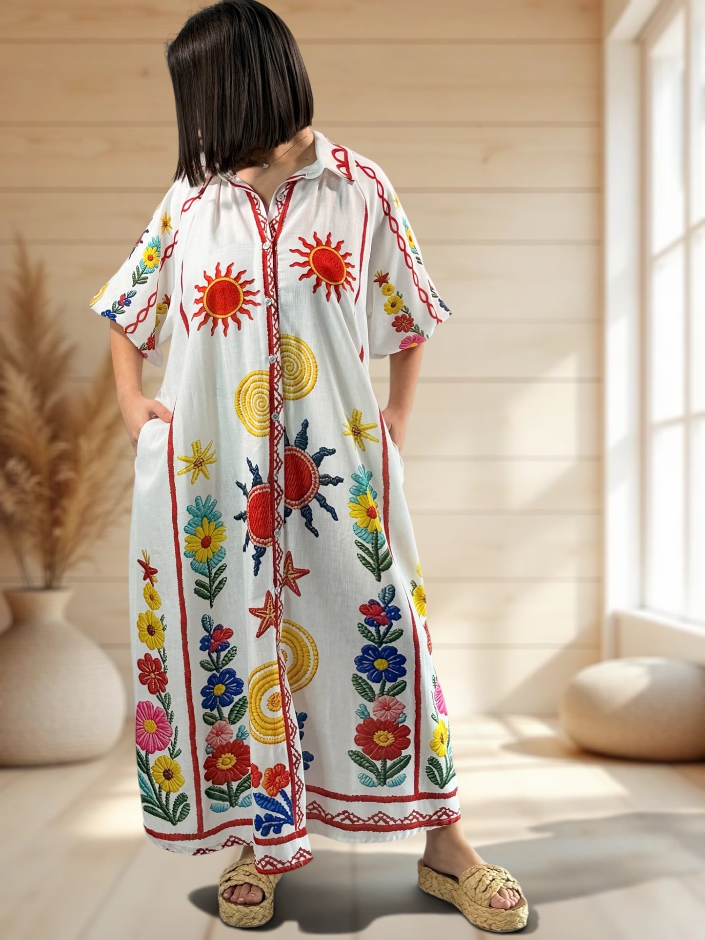 MARIELLE - ROBE A MOTIF JUSQU'A LA TAILLE 50