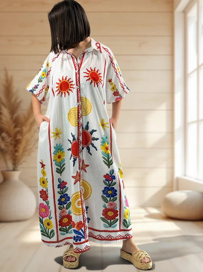 MARIELLE - ROBE A MOTIF JUSQU'A LA TAILLE 50