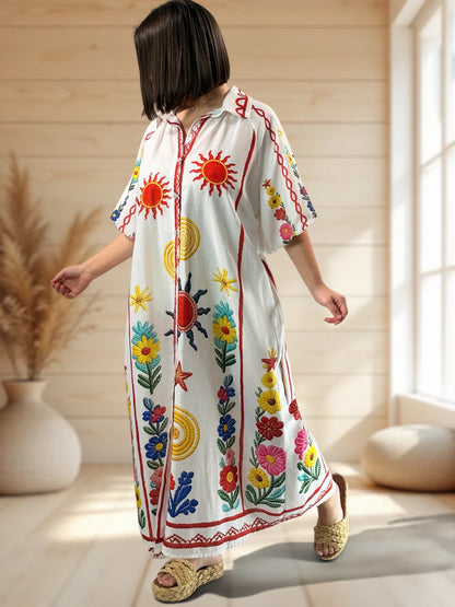 MARIELLE - ROBE A MOTIF JUSQU'A LA TAILLE 50