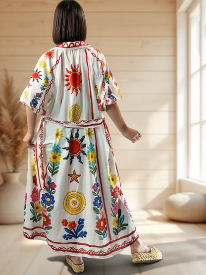 MARIELLE - ROBE A MOTIF JUSQU'A LA TAILLE 50